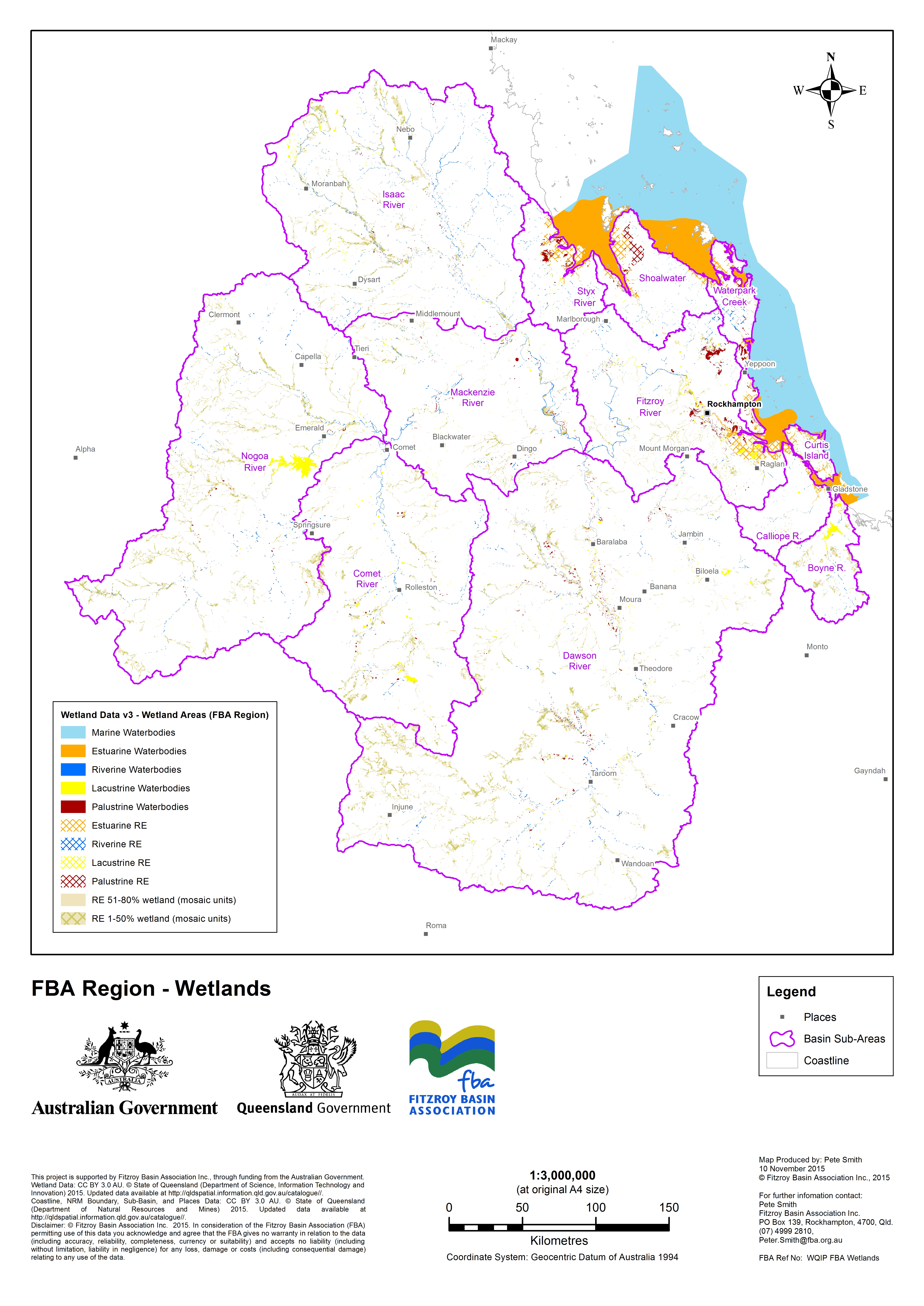 Fitzroy Basin wetland locations