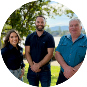 Partnership staff on Fitzroy River bank